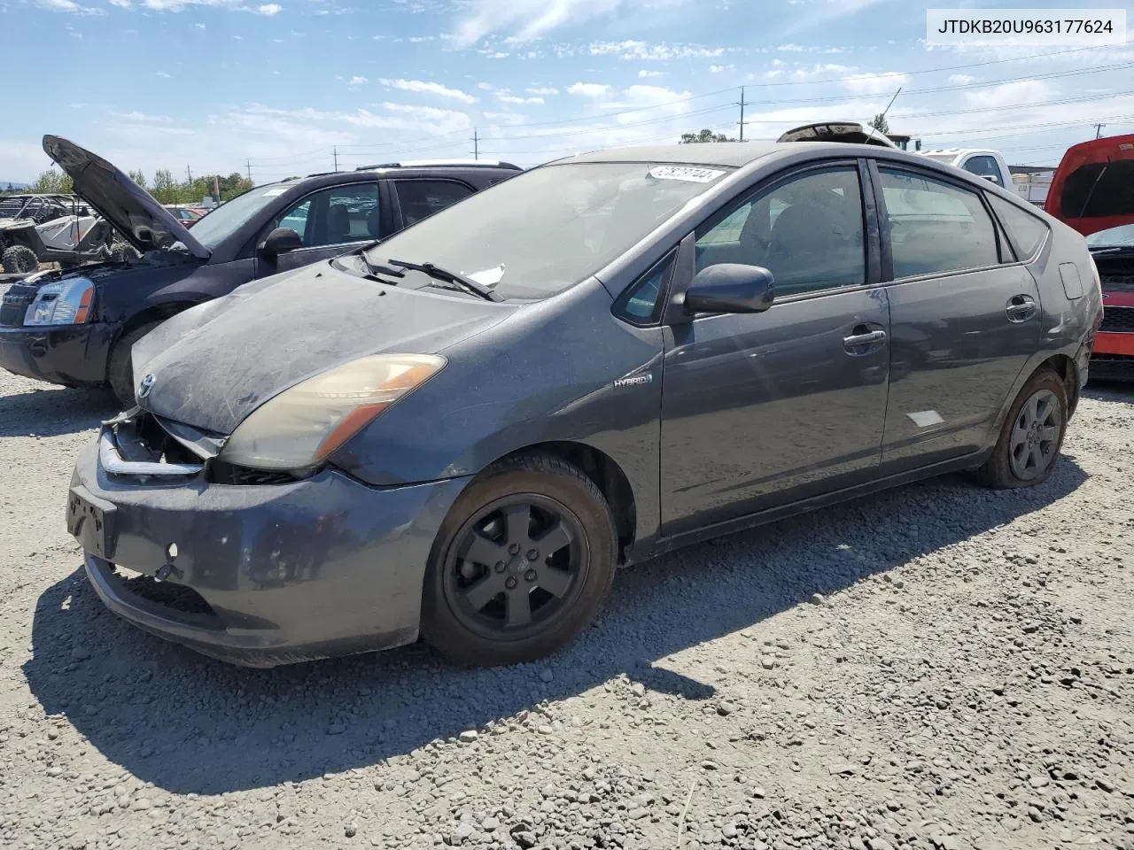 2006 Toyota Prius VIN: JTDKB20U963177624 Lot: 62823744