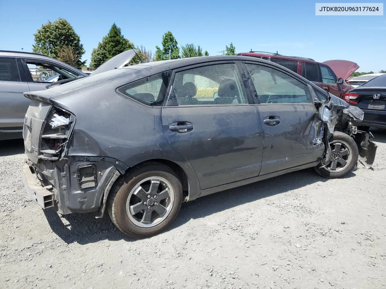 2006 Toyota Prius VIN: JTDKB20U963177624 Lot: 62823744