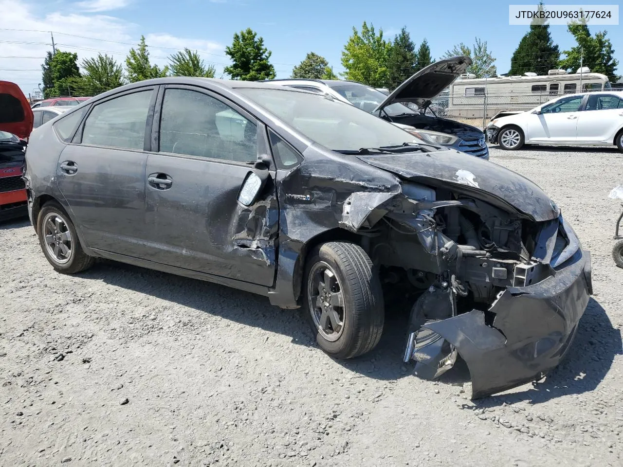 2006 Toyota Prius VIN: JTDKB20U963177624 Lot: 62823744