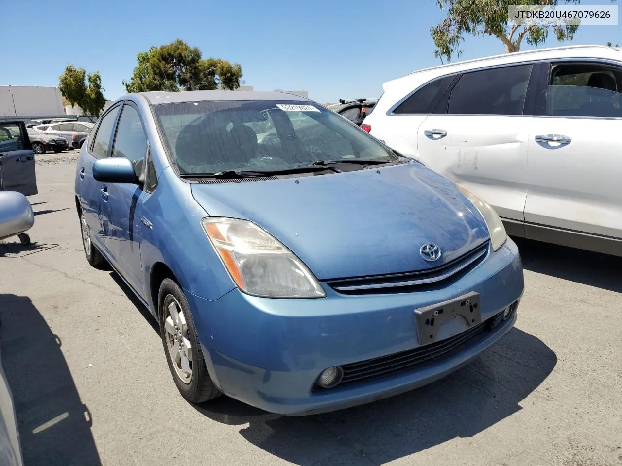 2006 Toyota Prius VIN: JTDKB20U467079626 Lot: 63219024