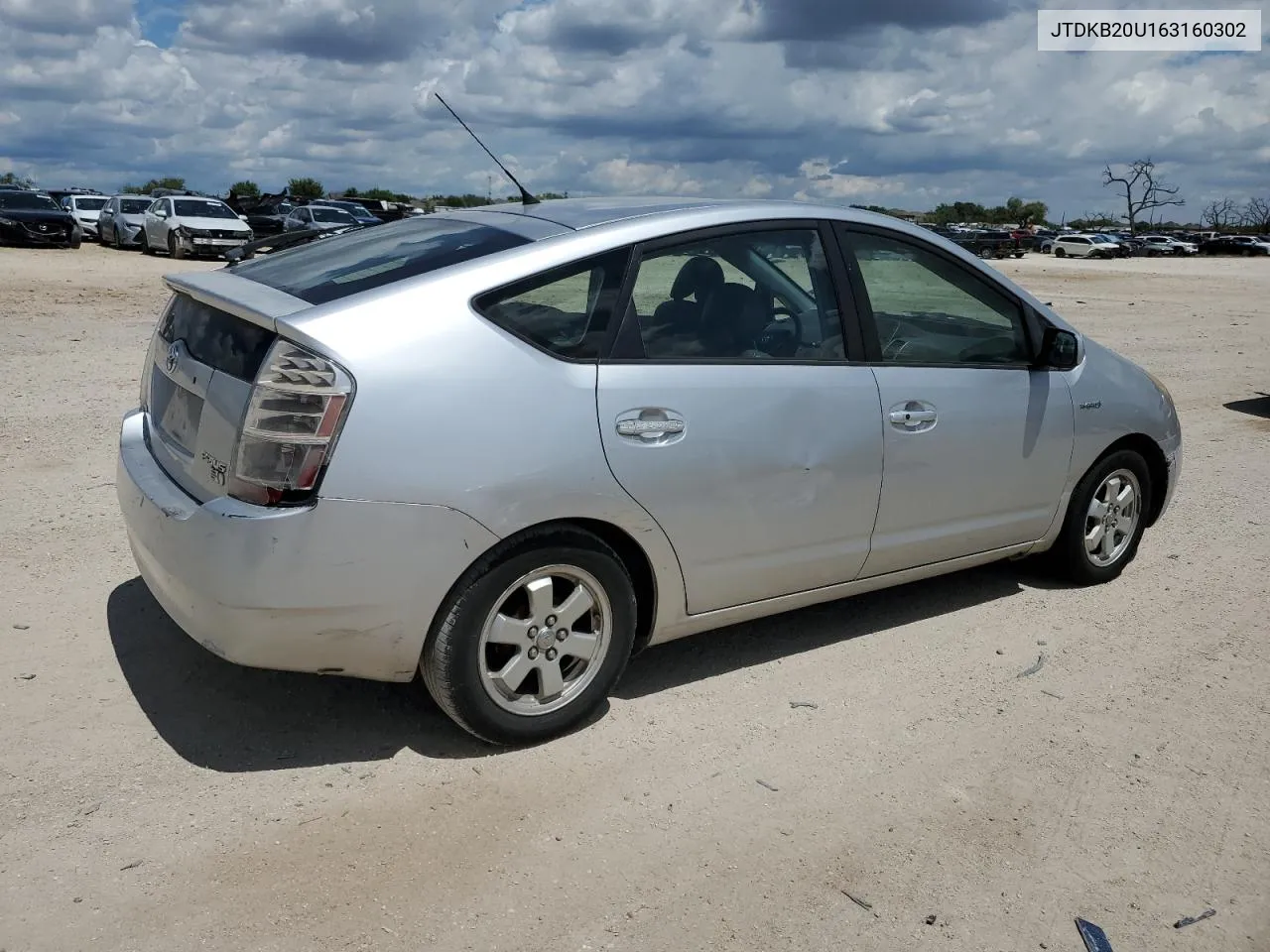 2006 Toyota Prius VIN: JTDKB20U163160302 Lot: 68191124