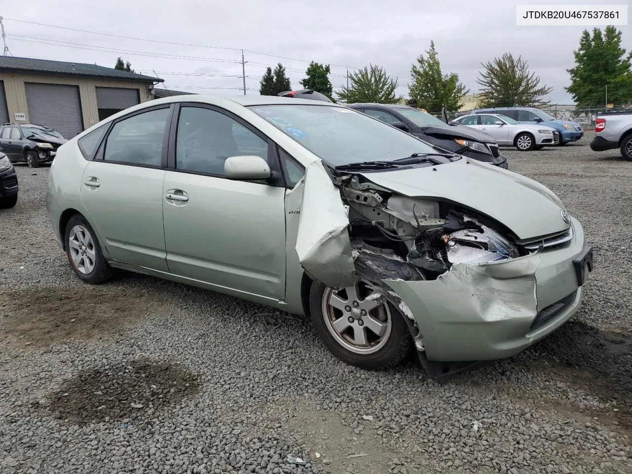 2006 Toyota Prius VIN: JTDKB20U467537861 Lot: 68556274