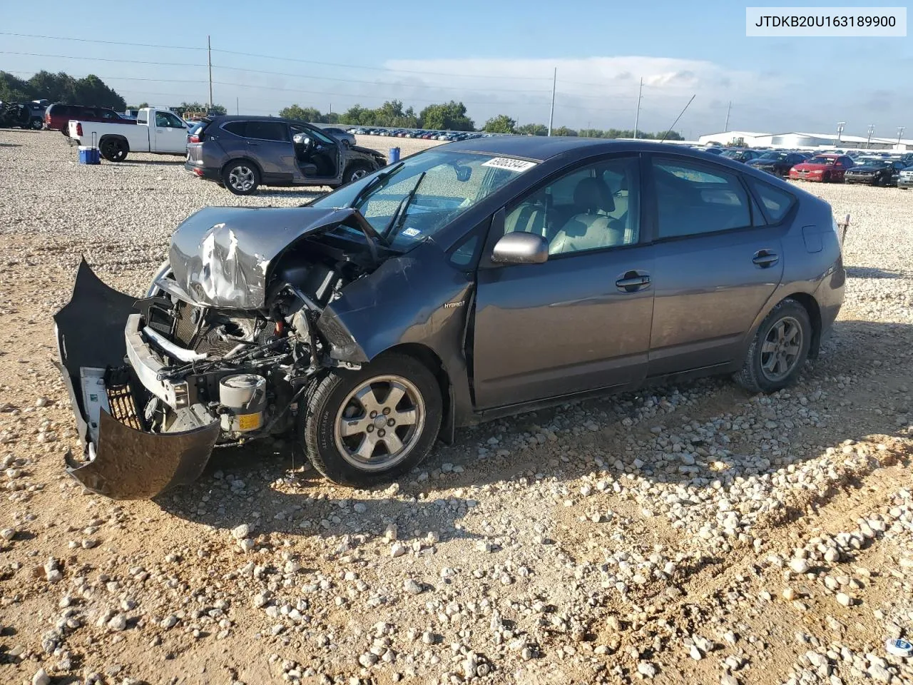 2006 Toyota Prius VIN: JTDKB20U163189900 Lot: 69063344