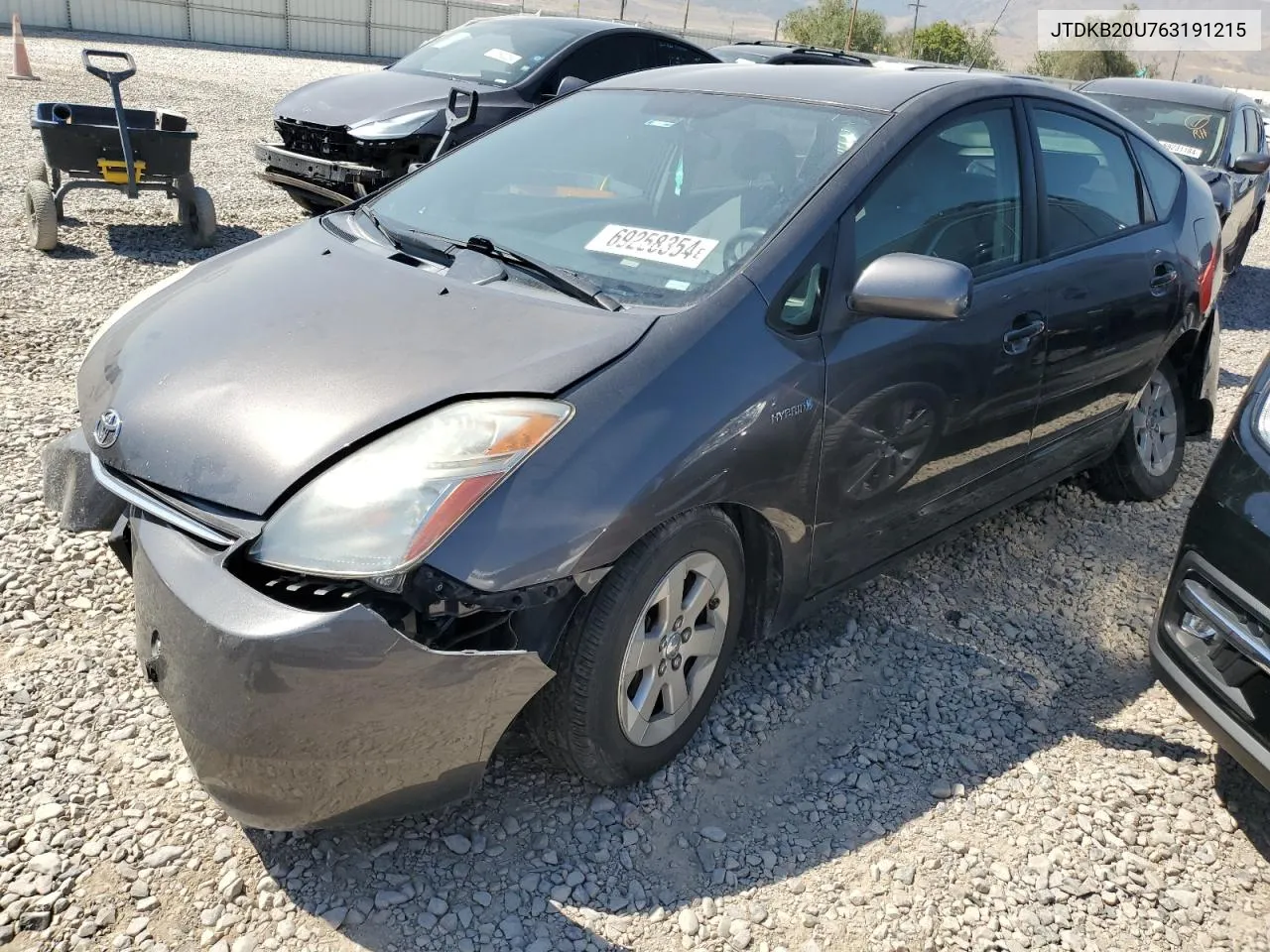 2006 Toyota Prius VIN: JTDKB20U763191215 Lot: 69258354