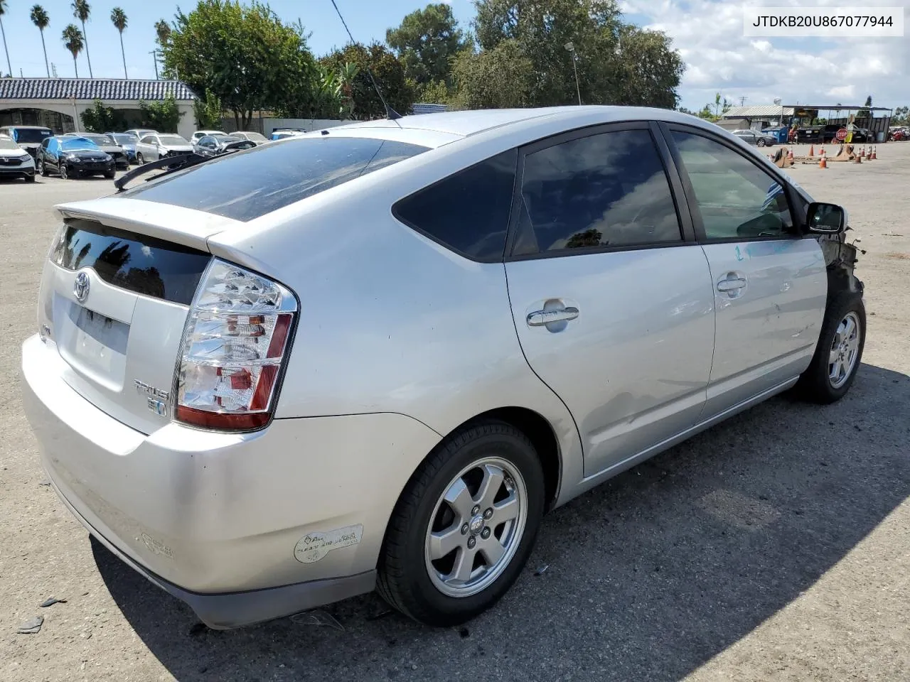 2006 Toyota Prius VIN: JTDKB20U867077944 Lot: 69454614