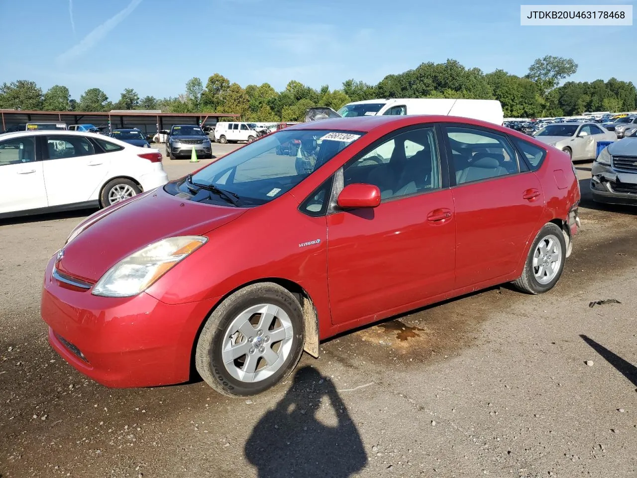 2006 Toyota Prius VIN: JTDKB20U463178468 Lot: 69681304