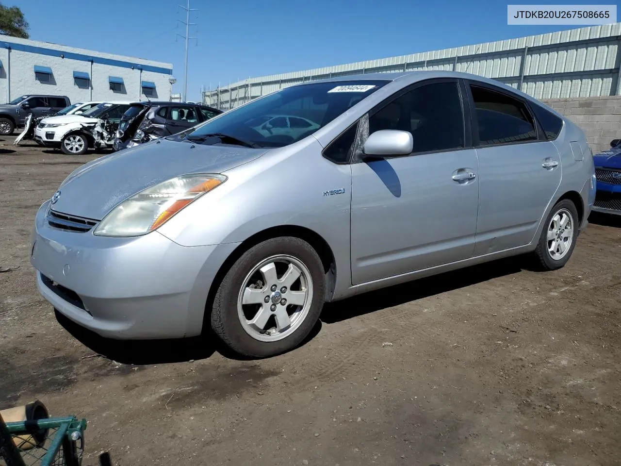 2006 Toyota Prius VIN: JTDKB20U267508665 Lot: 70094644