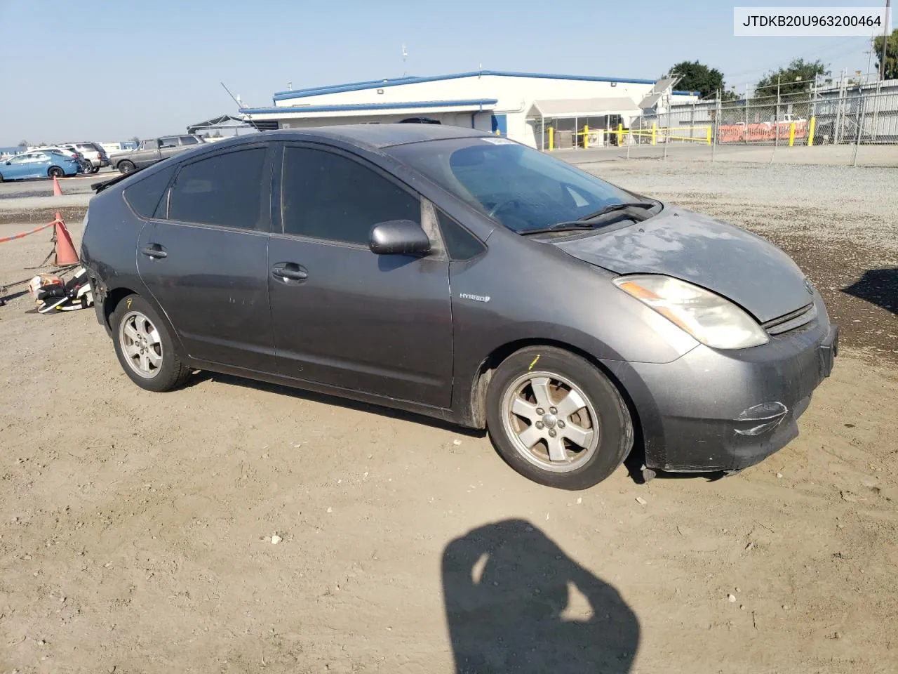 2006 Toyota Prius VIN: JTDKB20U963200464 Lot: 70848634