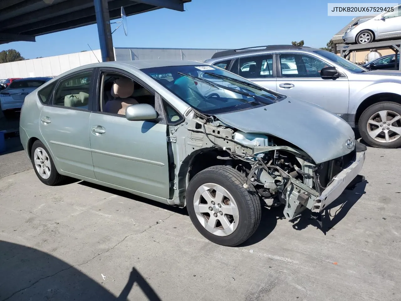 2006 Toyota Prius VIN: JTDKB20UX67529425 Lot: 71048714