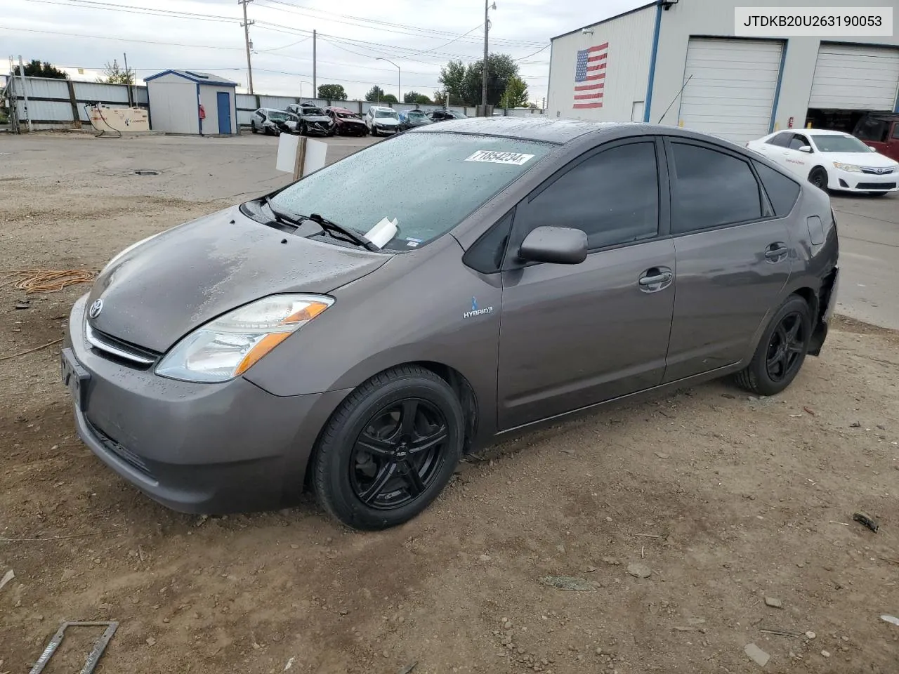 2006 Toyota Prius VIN: JTDKB20U263190053 Lot: 71854234