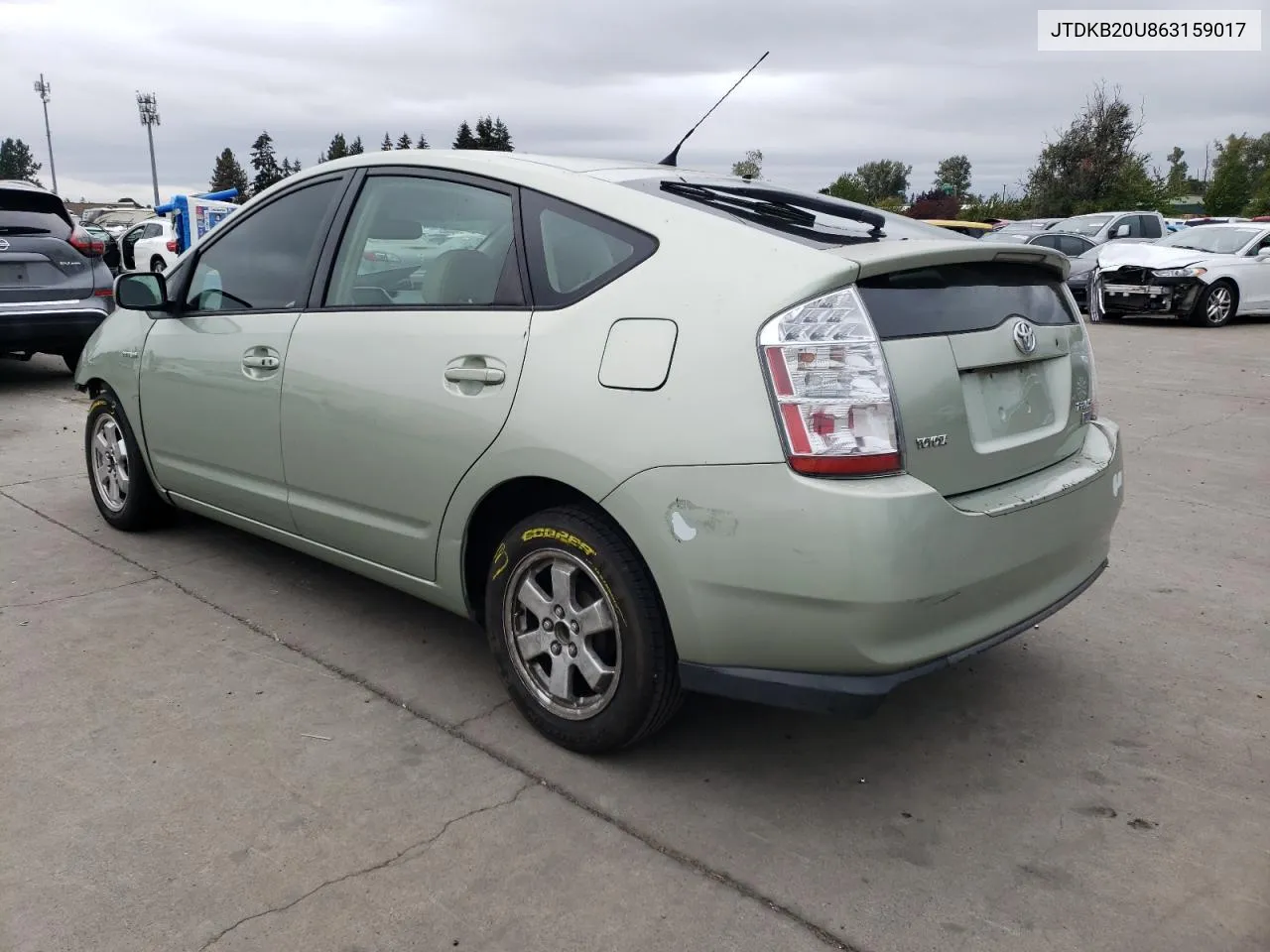 2006 Toyota Prius VIN: JTDKB20U863159017 Lot: 72011234