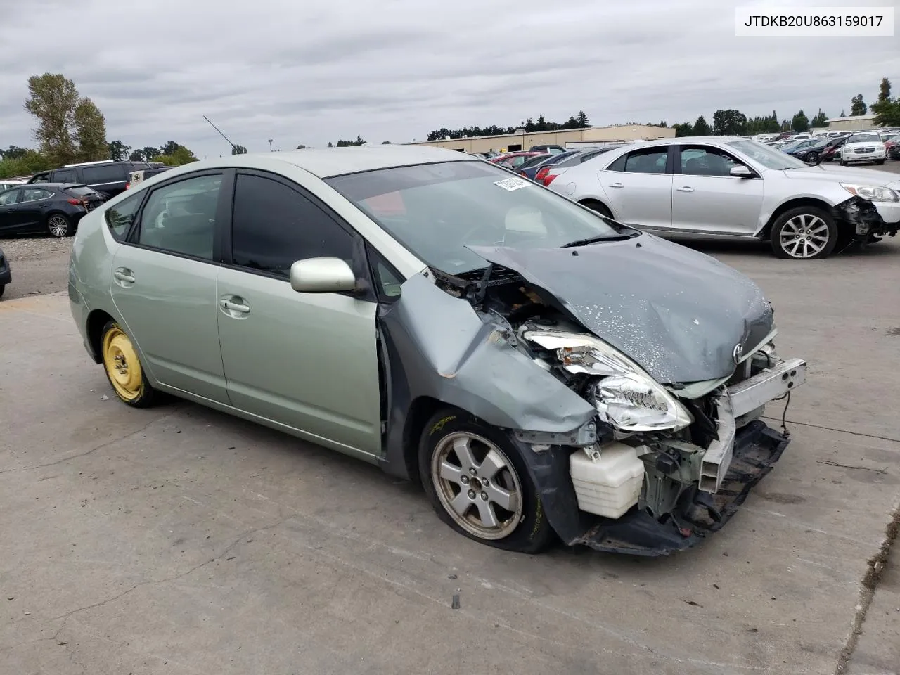 2006 Toyota Prius VIN: JTDKB20U863159017 Lot: 72011234