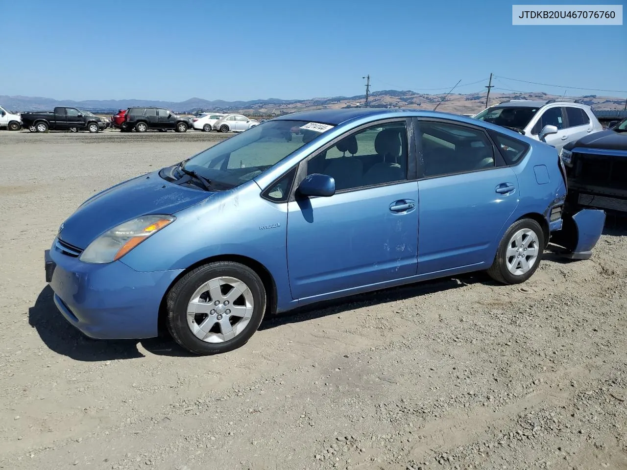 2006 Toyota Prius VIN: JTDKB20U467076760 Lot: 72214144