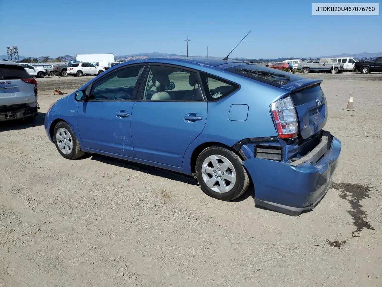 2006 Toyota Prius VIN: JTDKB20U467076760 Lot: 72214144