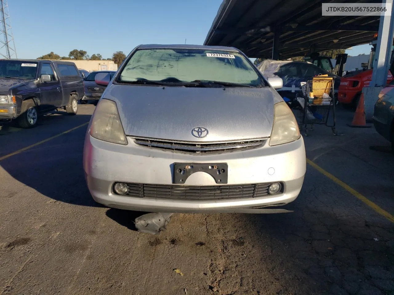 2006 Toyota Prius VIN: JTDKB20U567522866 Lot: 72376324