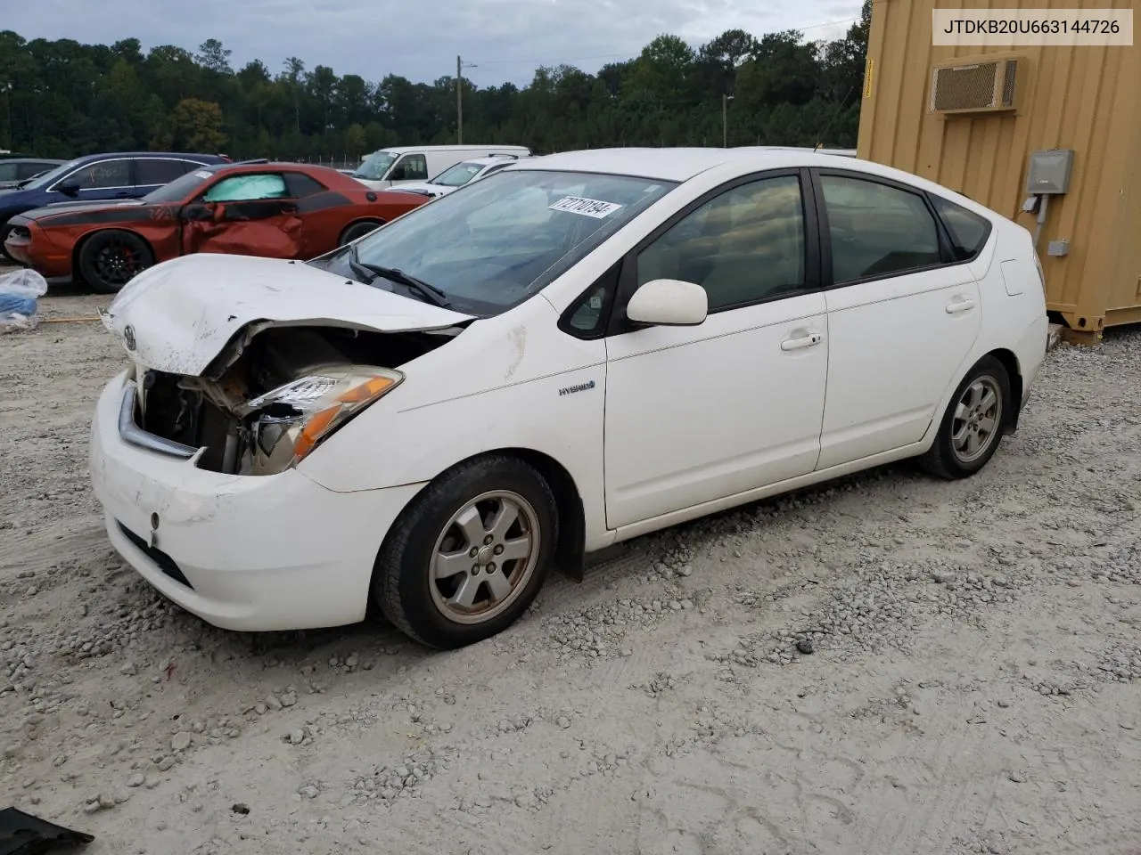 2006 Toyota Prius VIN: JTDKB20U663144726 Lot: 72710194