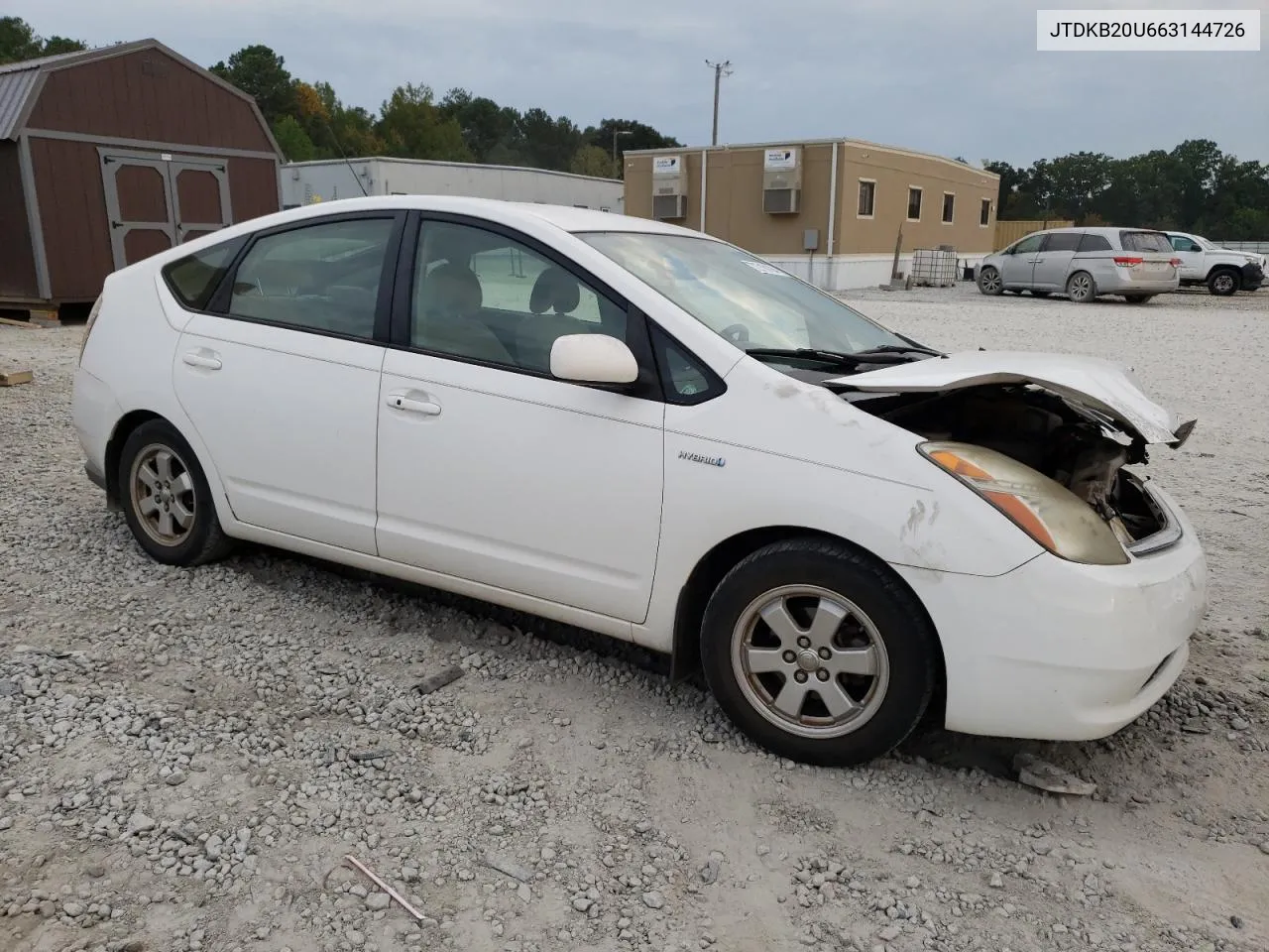 2006 Toyota Prius VIN: JTDKB20U663144726 Lot: 72710194