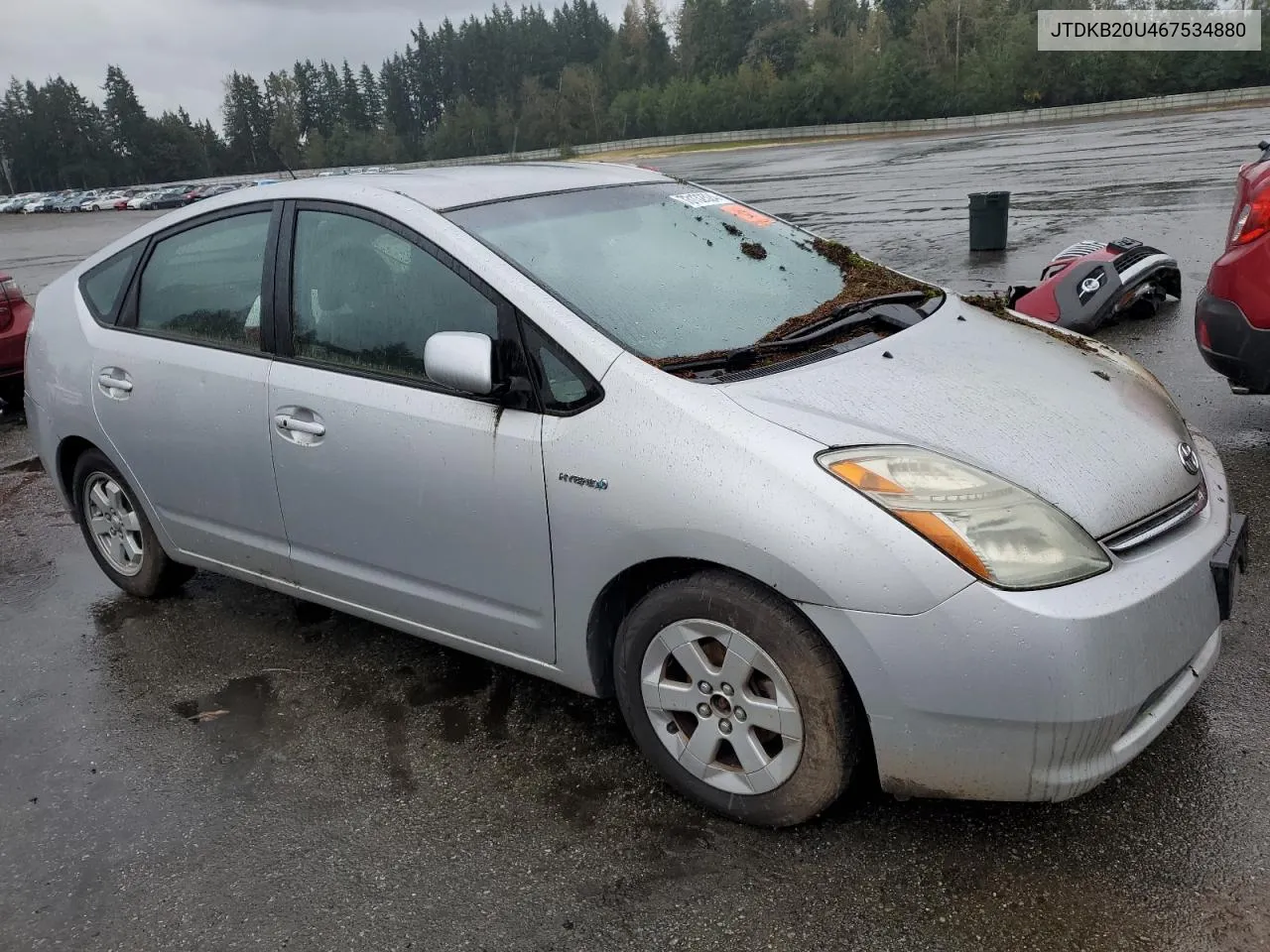 2006 Toyota Prius VIN: JTDKB20U467534880 Lot: 73132524