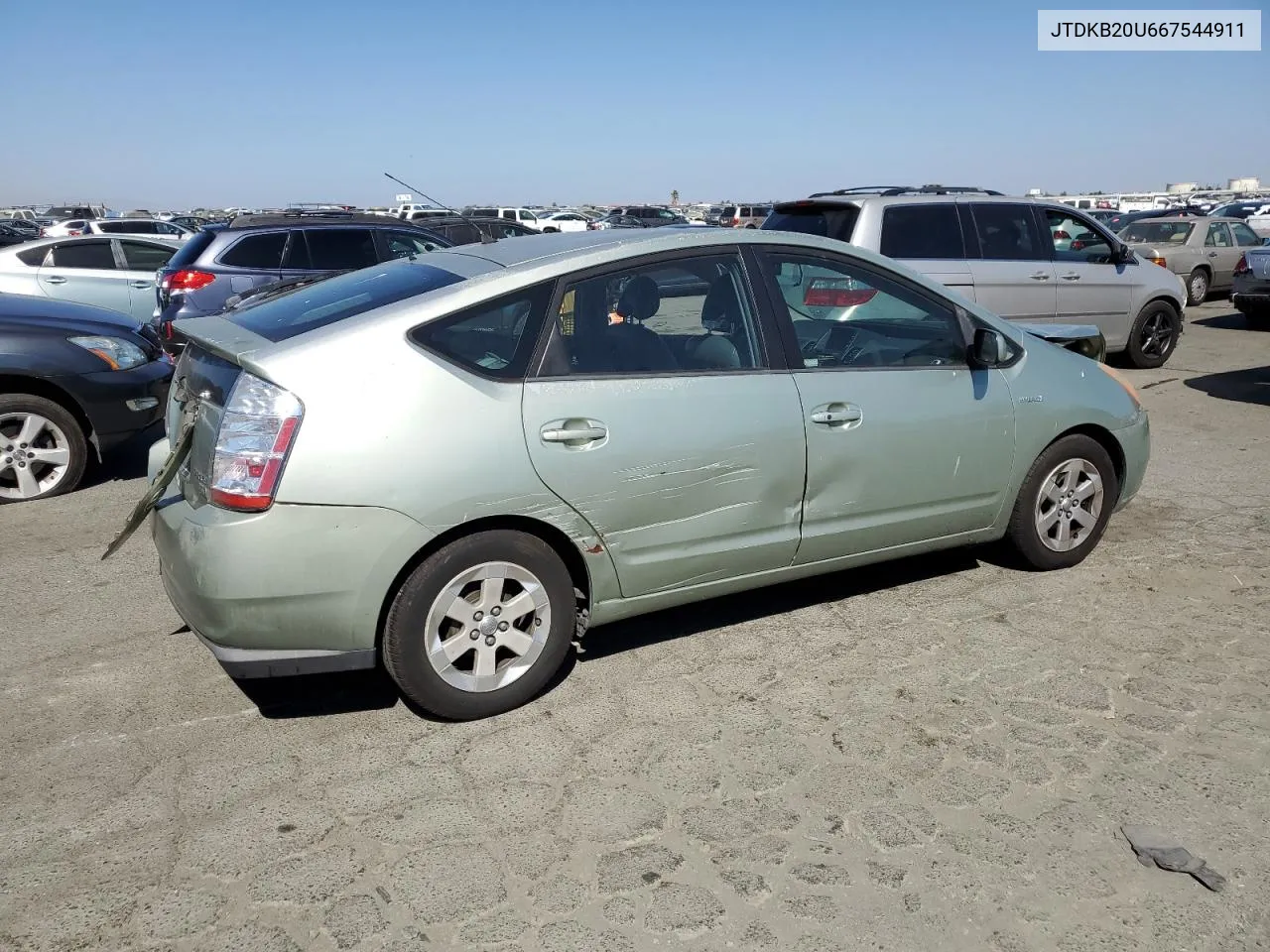 2006 Toyota Prius VIN: JTDKB20U667544911 Lot: 73162264