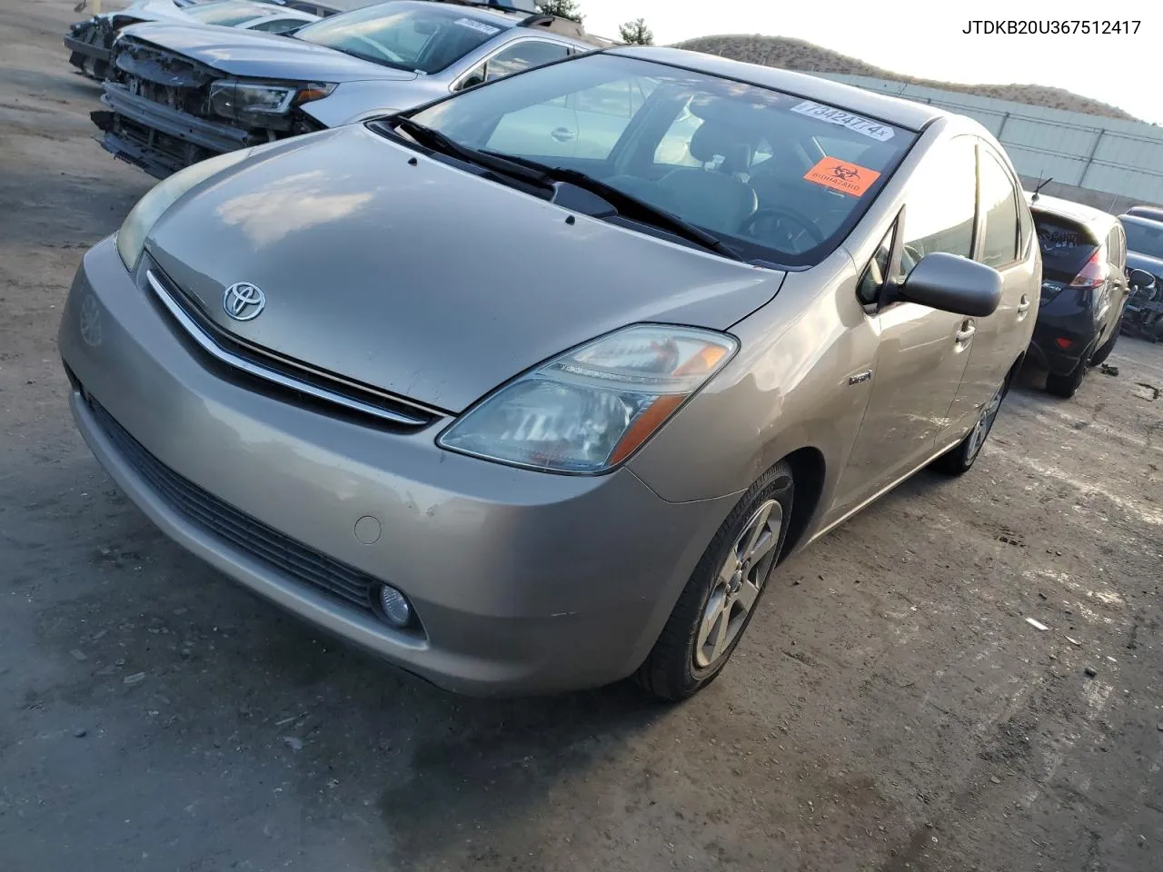 2006 Toyota Prius VIN: JTDKB20U367512417 Lot: 73424774