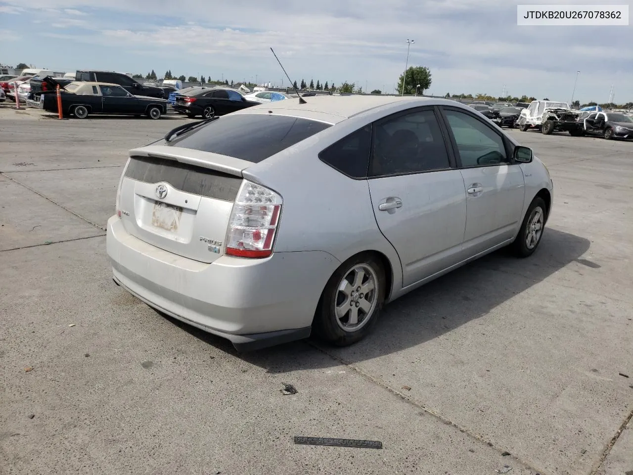 2006 Toyota Prius VIN: JTDKB20U267078362 Lot: 73725254