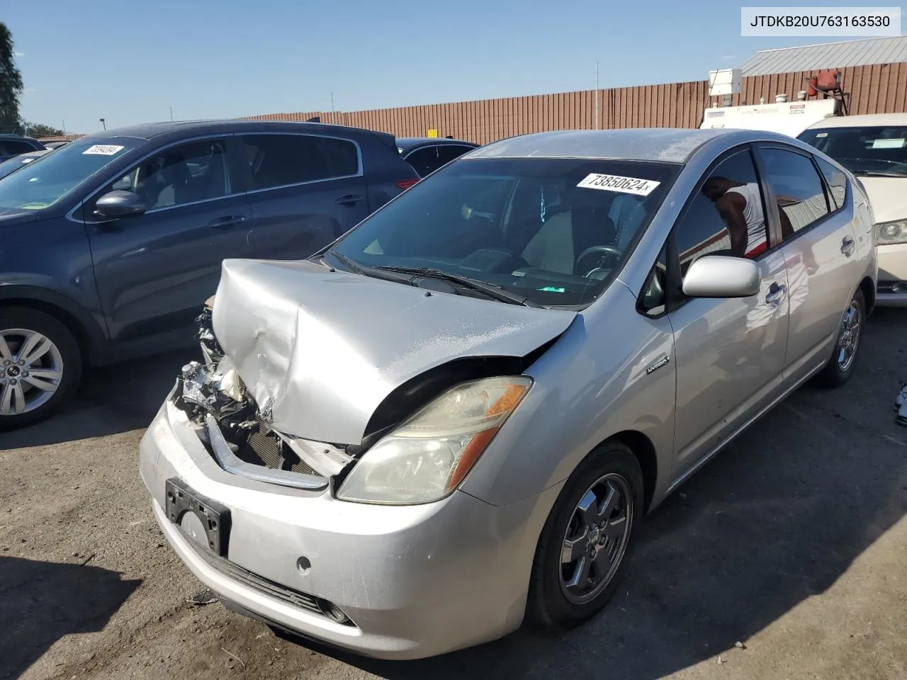 2006 Toyota Prius VIN: JTDKB20U763163530 Lot: 73850624