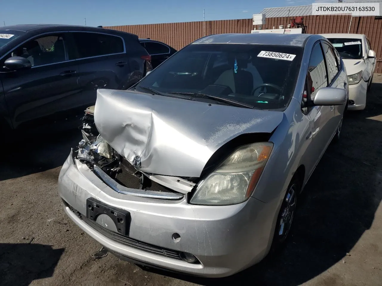 2006 Toyota Prius VIN: JTDKB20U763163530 Lot: 73850624