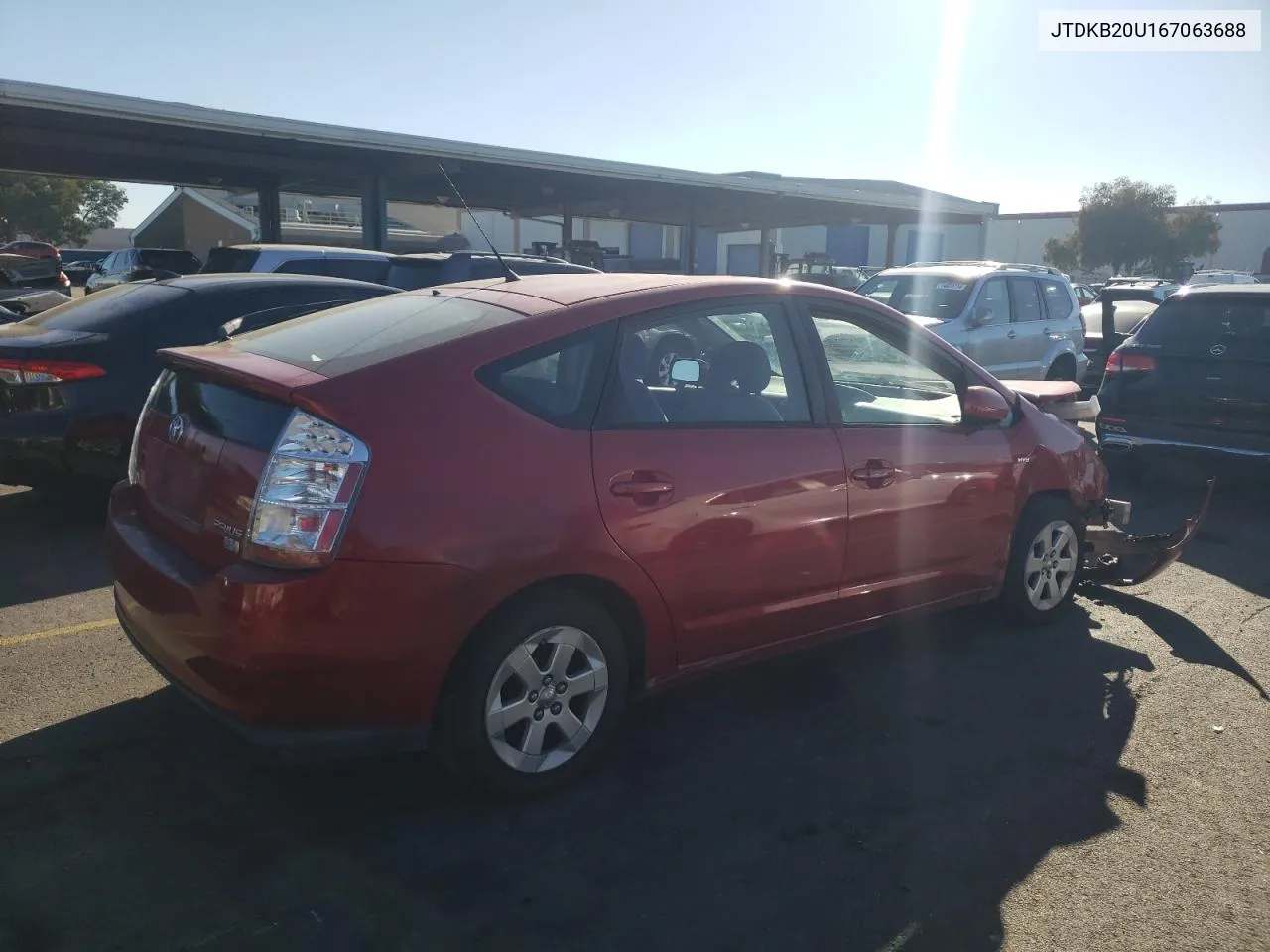 2006 Toyota Prius VIN: JTDKB20U167063688 Lot: 74394744