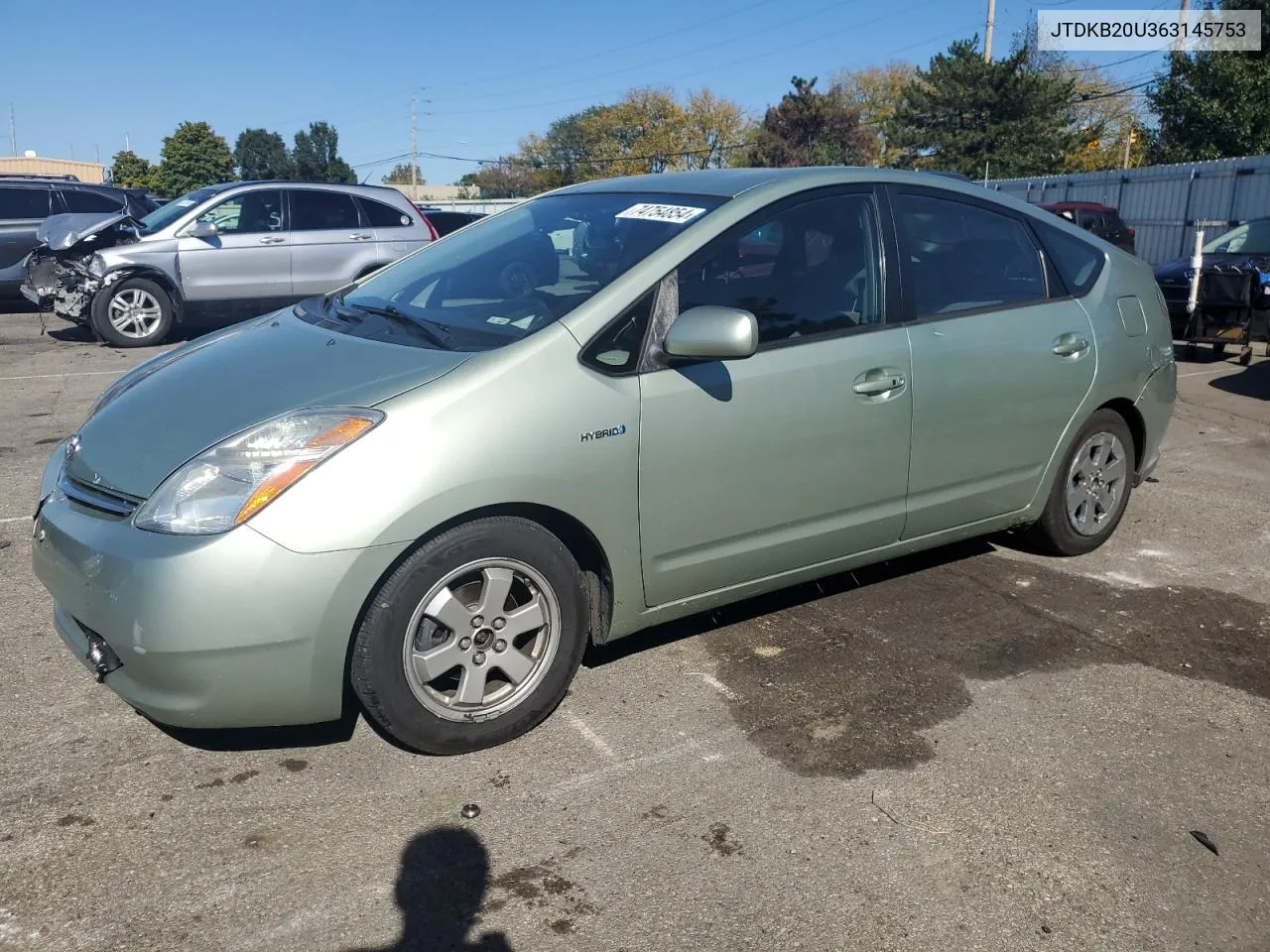 2006 Toyota Prius VIN: JTDKB20U363145753 Lot: 74754854