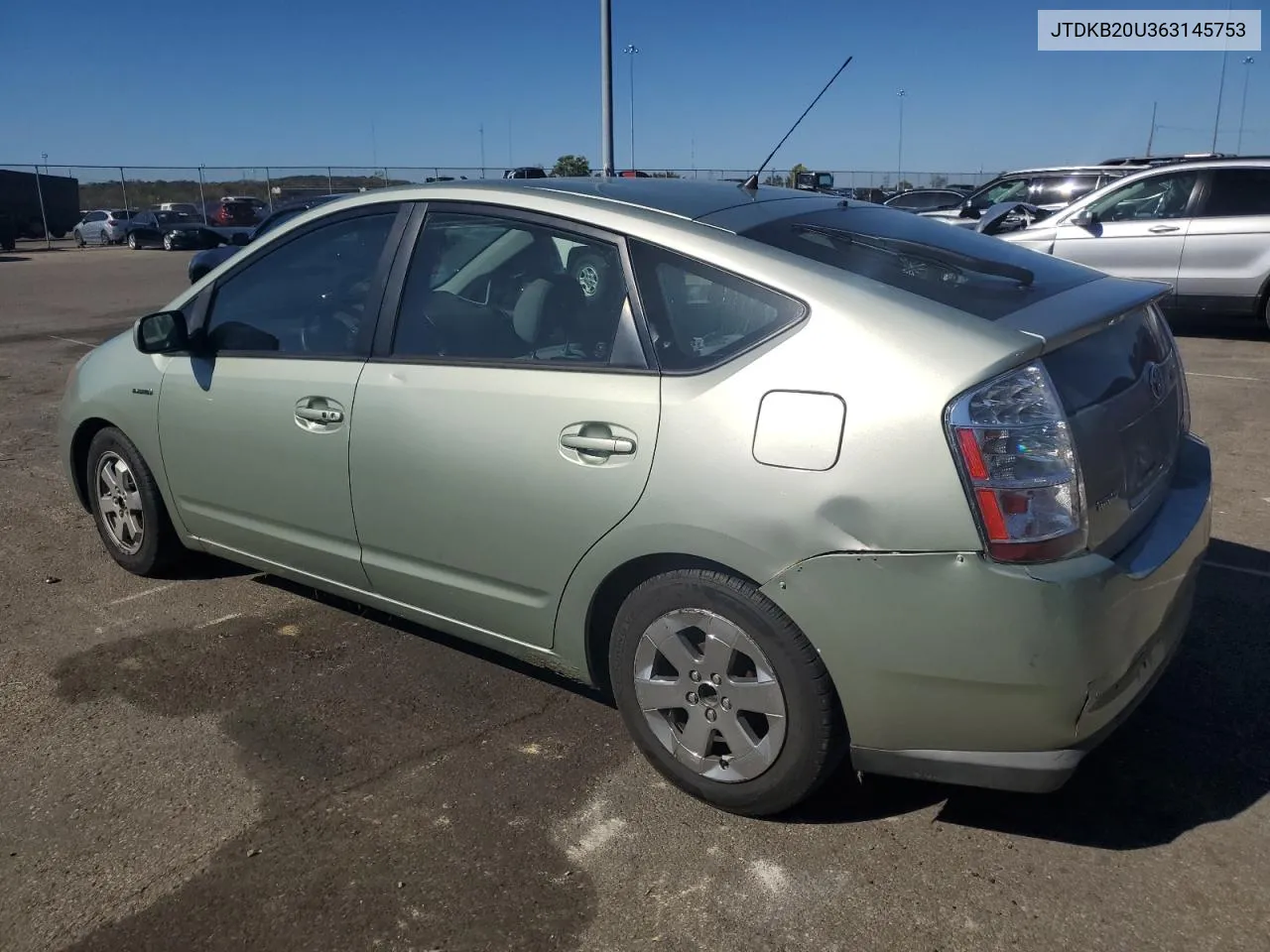 2006 Toyota Prius VIN: JTDKB20U363145753 Lot: 74754854