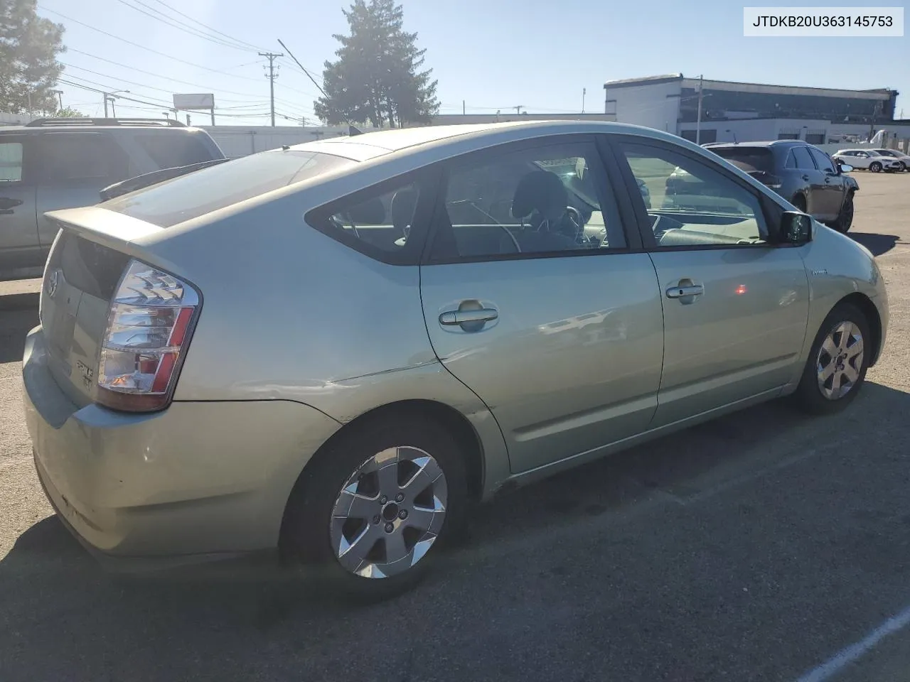 2006 Toyota Prius VIN: JTDKB20U363145753 Lot: 74754854