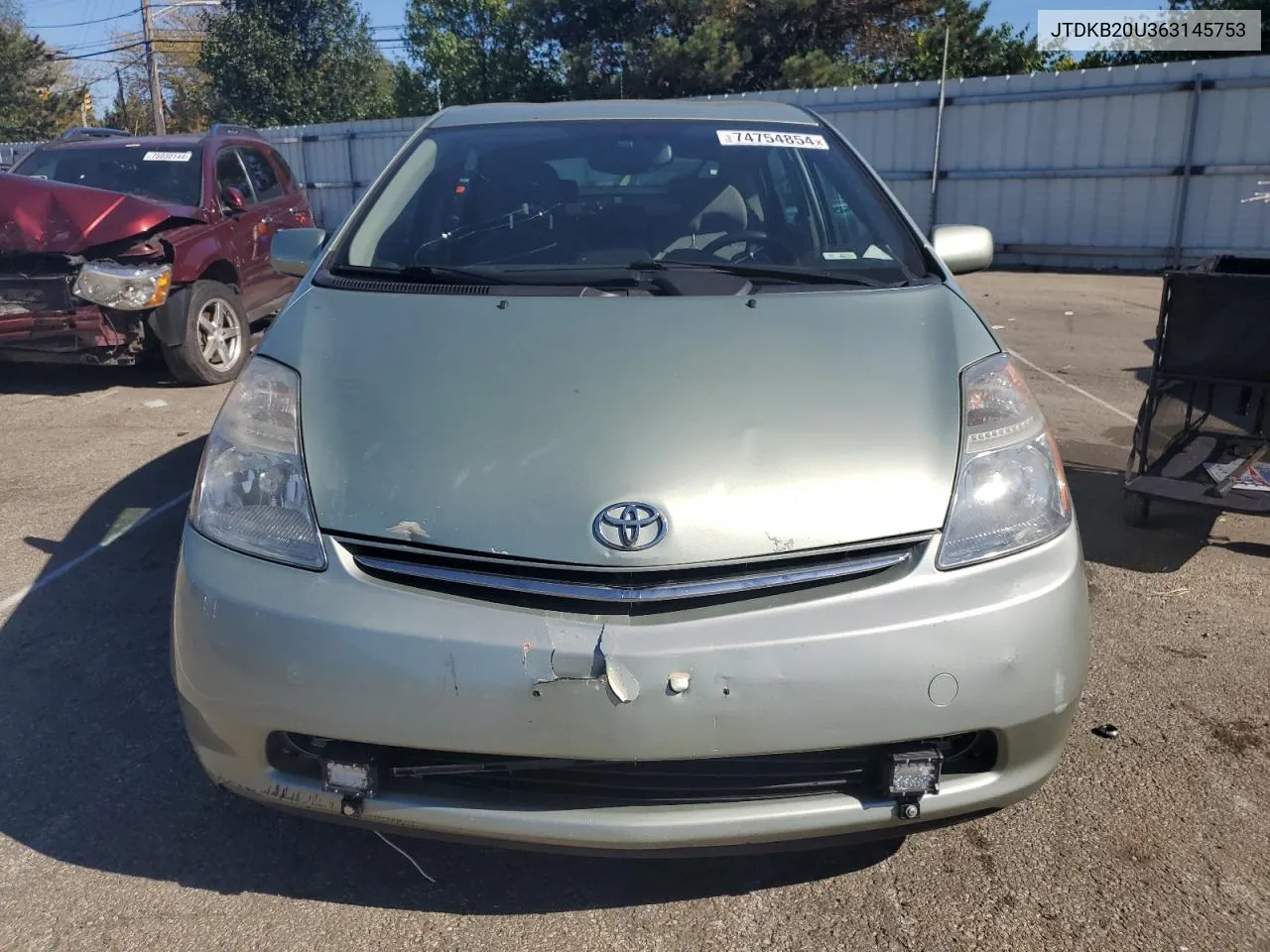 2006 Toyota Prius VIN: JTDKB20U363145753 Lot: 74754854