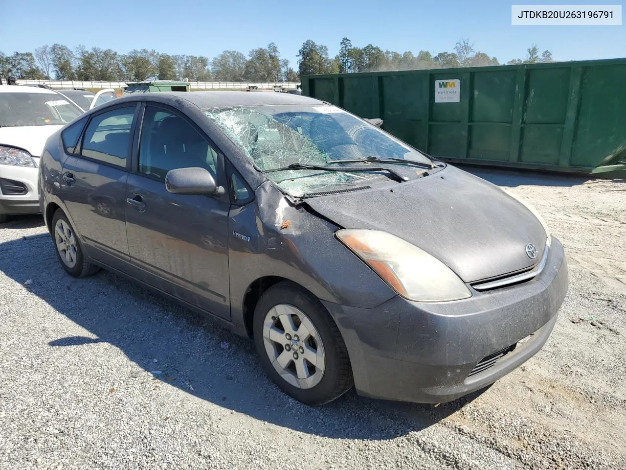 2006 Toyota Prius VIN: JTDKB20U263196791 Lot: 74881664