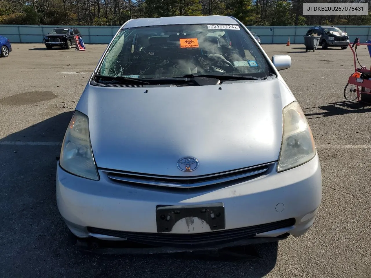 2006 Toyota Prius VIN: JTDKB20U267075431 Lot: 75477724