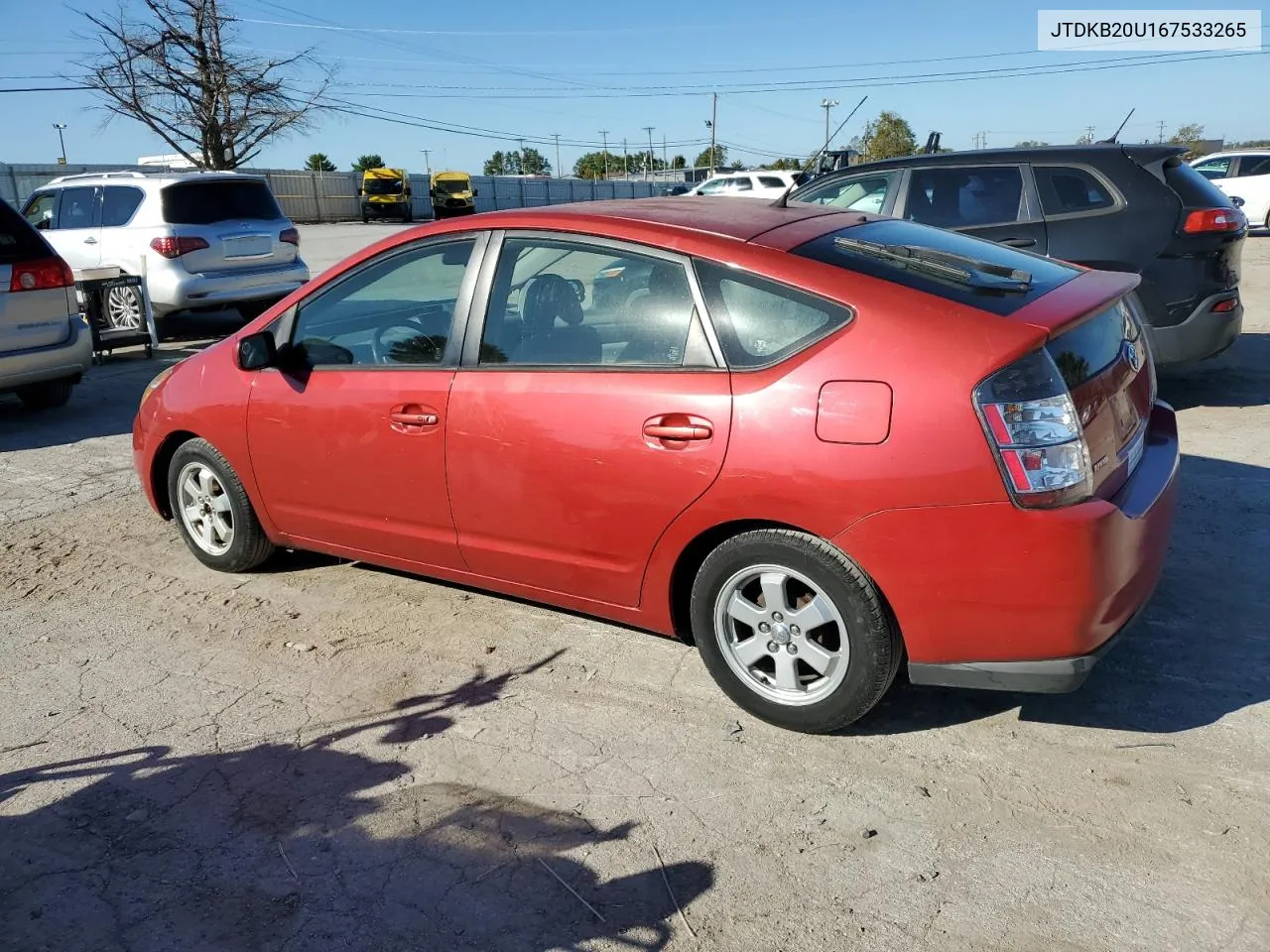 2006 Toyota Prius VIN: JTDKB20U167533265 Lot: 75684974