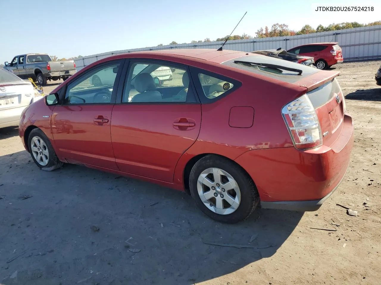 2006 Toyota Prius VIN: JTDKB20U267524218 Lot: 76089434