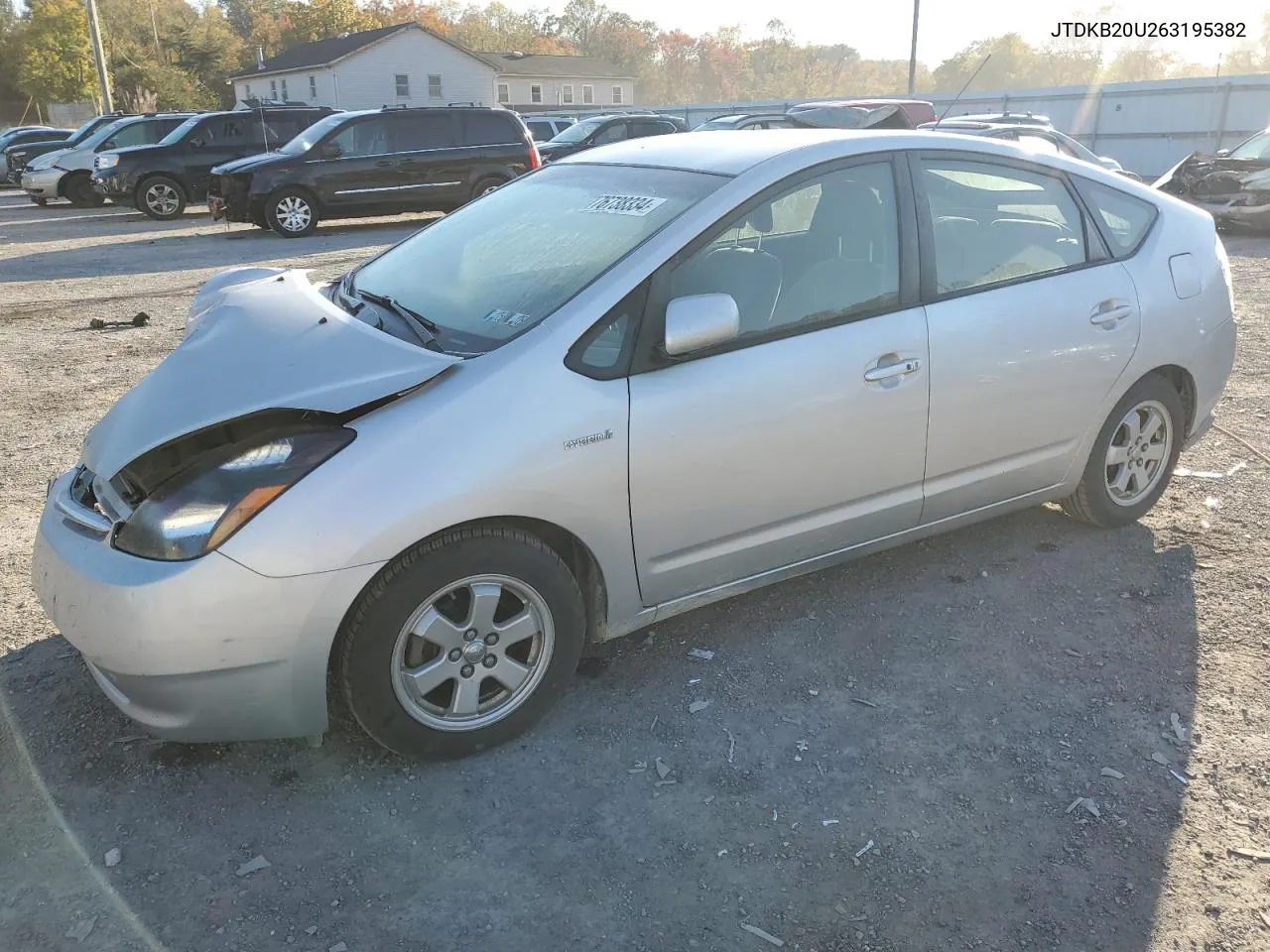 2006 Toyota Prius VIN: JTDKB20U263195382 Lot: 76738334