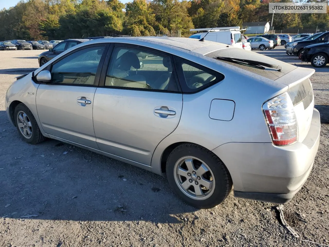 2006 Toyota Prius VIN: JTDKB20U263195382 Lot: 76738334