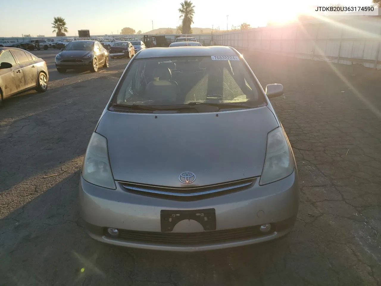 2006 Toyota Prius VIN: JTDKB20U363174590 Lot: 76832224