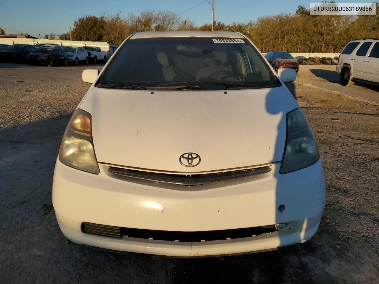 2006 Toyota Prius VIN: JTDKB20U063189886 Lot: 76833054