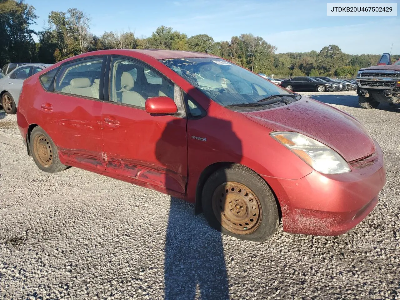 2006 Toyota Prius VIN: JTDKB20U467502429 Lot: 77160244