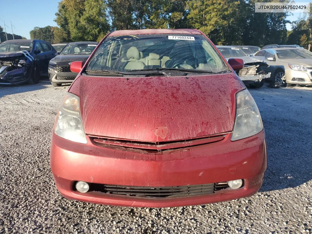 2006 Toyota Prius VIN: JTDKB20U467502429 Lot: 77160244