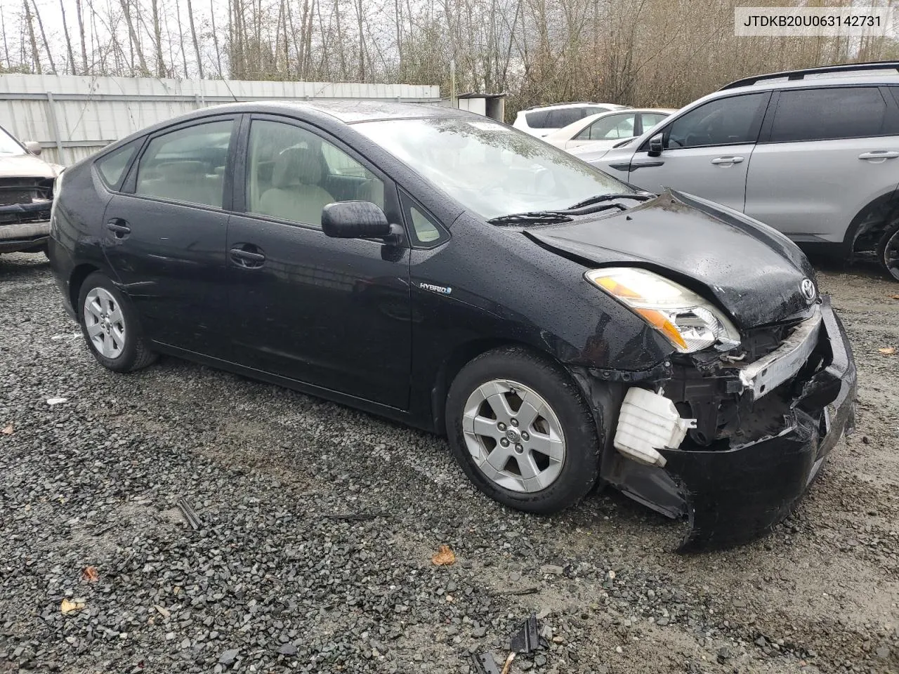 2006 Toyota Prius VIN: JTDKB20U063142731 Lot: 77282474