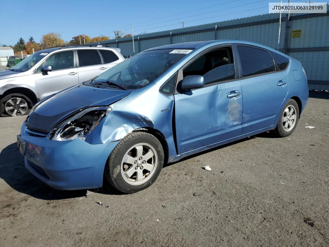 2006 Toyota Prius VIN: JTDKB20U063129199 Lot: 77346184