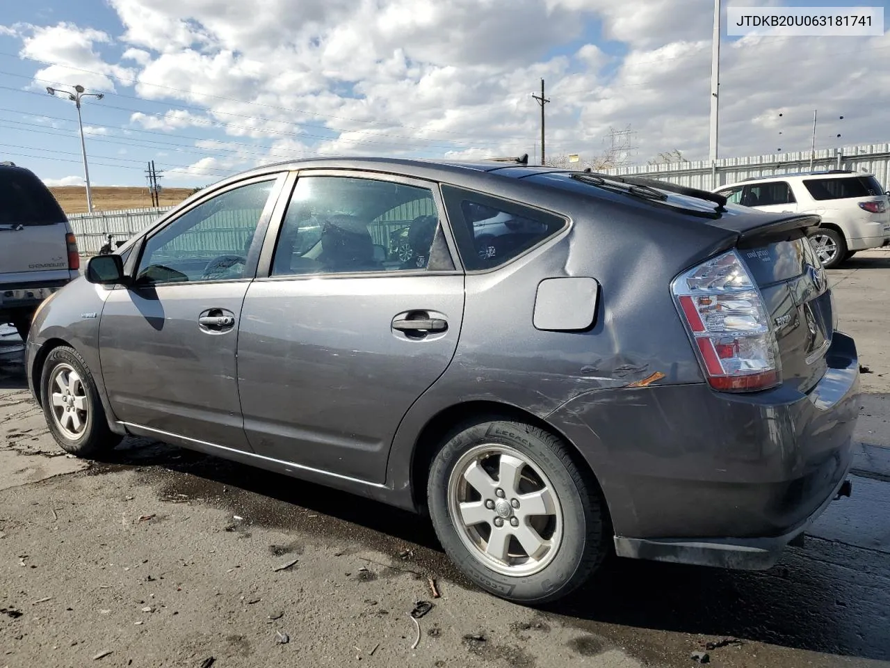 2006 Toyota Prius VIN: JTDKB20U063181741 Lot: 77375674