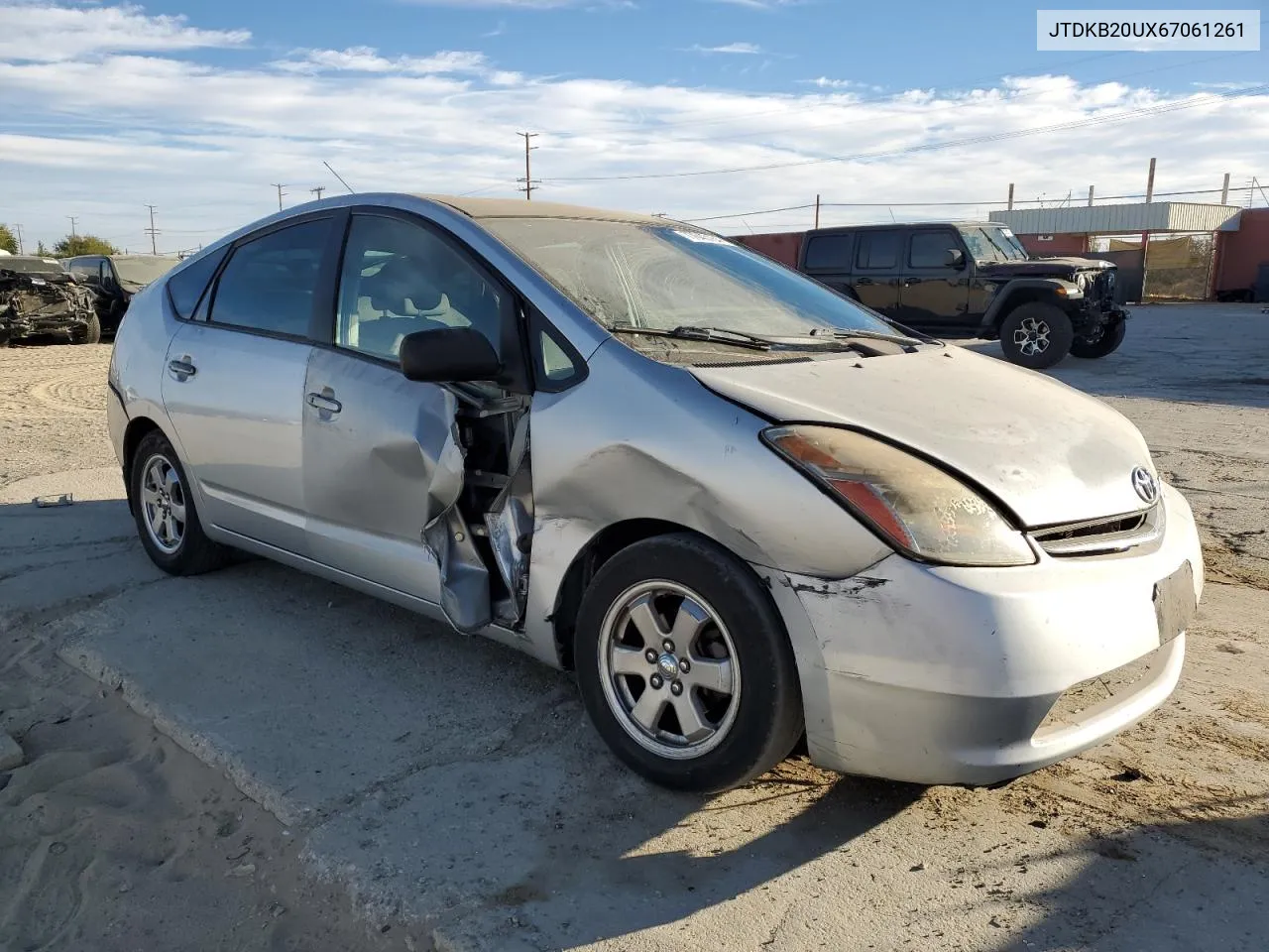 2006 Toyota Prius VIN: JTDKB20UX67061261 Lot: 77640164