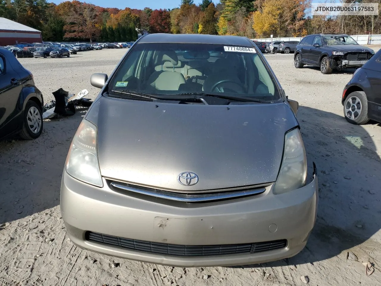 2006 Toyota Prius VIN: JTDKB20U063197583 Lot: 77740804