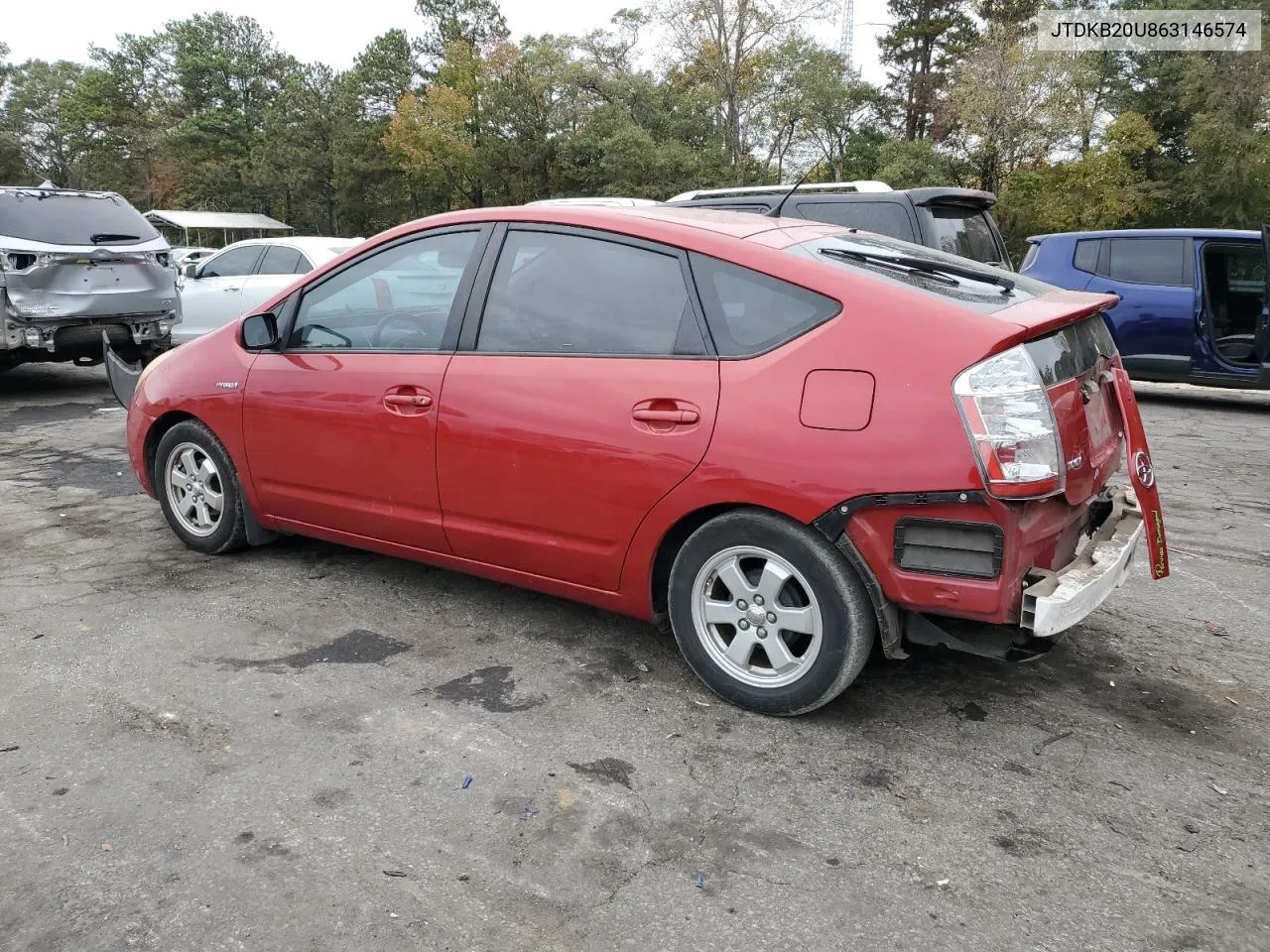 2006 Toyota Prius VIN: JTDKB20U863146574 Lot: 77743494