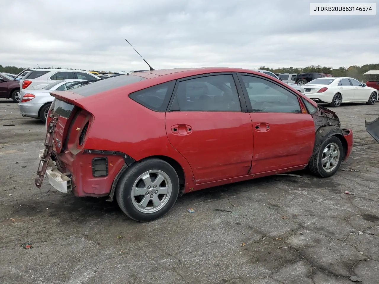 2006 Toyota Prius VIN: JTDKB20U863146574 Lot: 77743494