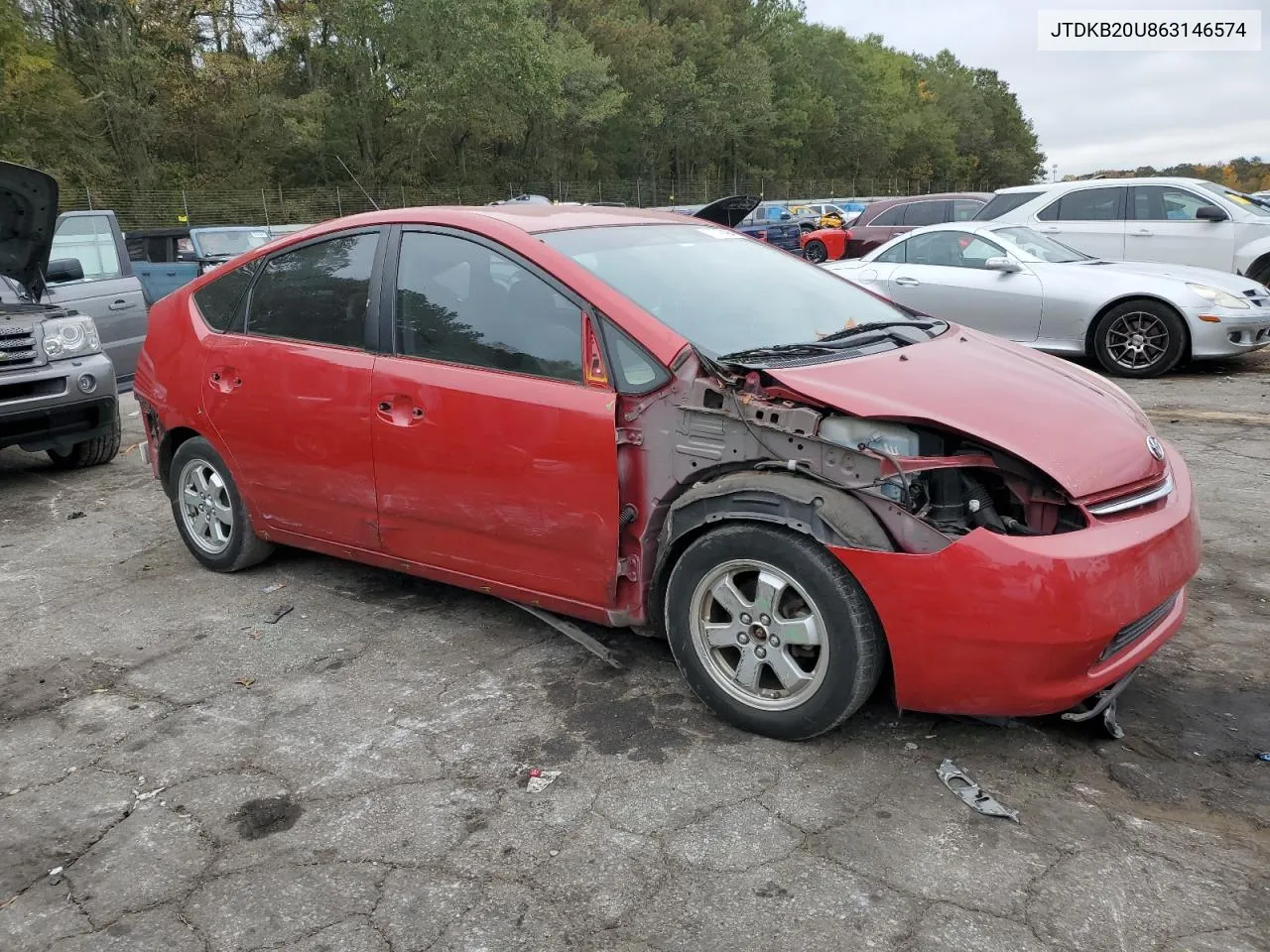 2006 Toyota Prius VIN: JTDKB20U863146574 Lot: 77743494